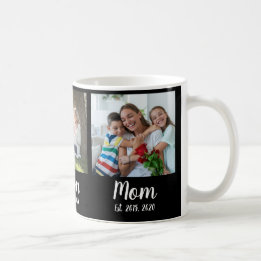 Mom Established Script Black 3 Photo Kaffemugg