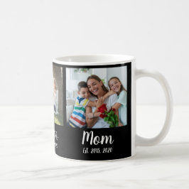 Mom Established Script Black 3 Photo Kaffemugg
