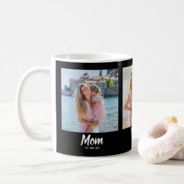 Mom Established Script Black 3 Photo Kaffemugg