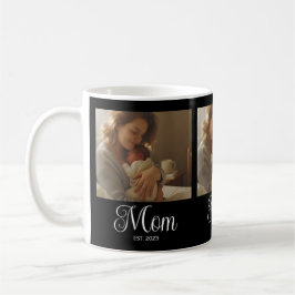 Mom Established Script Black 3 Photo Kaffemugg