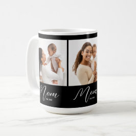 Mom Established Script Black 3 Photo Kaffemugg