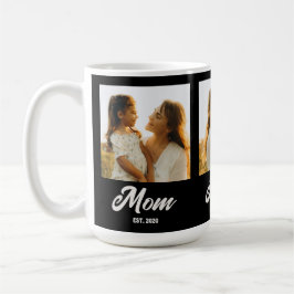 Mom Established Script Black 3 Photo Kaffemugg
