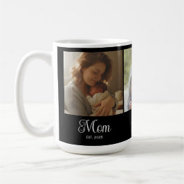 Mom Established Script Black 3 Photo Kaffemugg