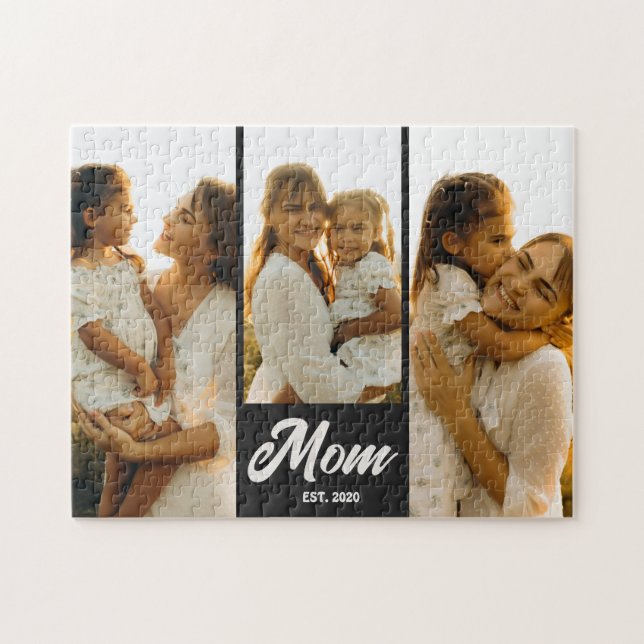 Mom Established Script Black 3 Photo Pussel (Horisontell)