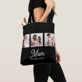 Mom Established Script Black 3 Photo Tygkasse