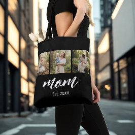 Mom Established Script Black 3 Photo Tygkasse
