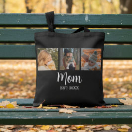 Mom Established Script Black 3 Photo Tygkasse