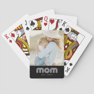 Mom Established Script Black Photo  Casinokort