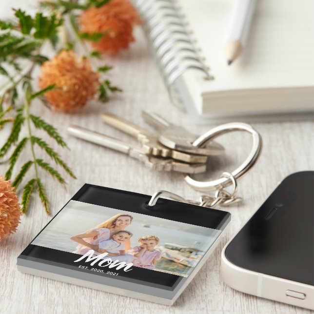 Mom Established Script Photo Custom Date (Högra Framsidan)