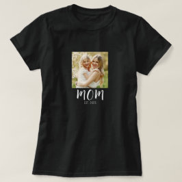 Mom Established Script Photo T-Shirt