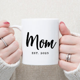 Mom Established Year New Mother Gift Kaffemugg