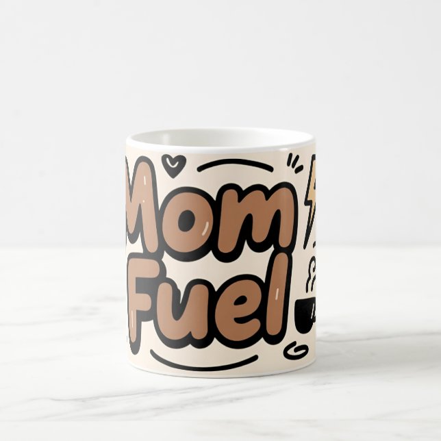 Mom Fuel Funny Typography Design Kaffemugg (Center)
