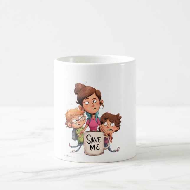 Mom Fuel Needed: A Funny and Relatable Illustratio Kaffemugg (Center)