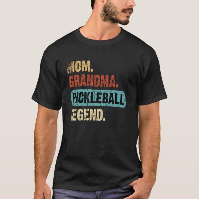Mom Grandma Pickleball Legend T Shirt (Framsida)