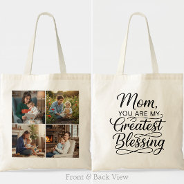 Mom Greatest Blessing 4 Photo Custom Grid Modern Tygkasse