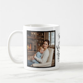 Mom Greatest Blessing Heartfelt Photo Minimalist Kaffemugg