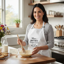 Mom Head Chef Master of Love Personalized Apron Förkläde