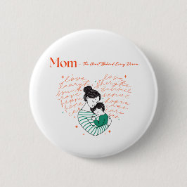 Mom Heart Love Typography Motherhood Art Knapp