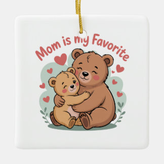 Mom Is My Favorite Julgransprydnad Keramik