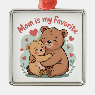 Mom Is My Favorite Julgransprydnad Metall