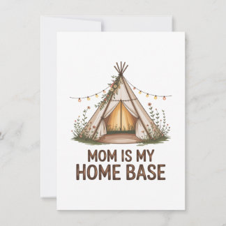 Mom Is My Home Base Inbjudningar