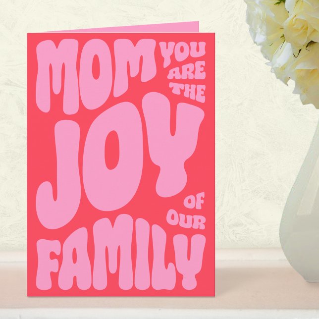 Mom Joy Of The Family Modern Mother's Day Card Kort (Mother's Day Mom Joy )
