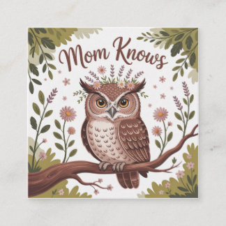 Mom Knows Fyrkantigt Visitkort