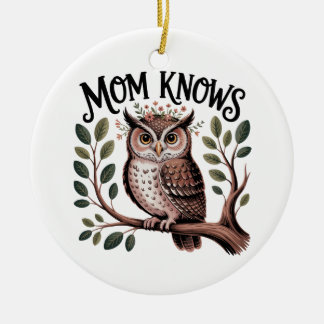 Mom Knows﻿ Julgransprydnad Keramik