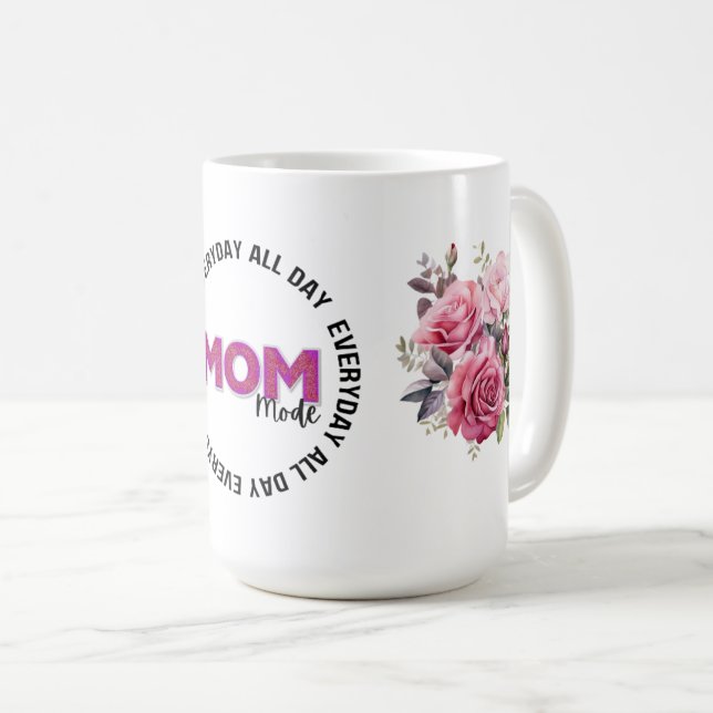 MOM-läge vardaglig blomma Kaffemugg (Framsida höger)