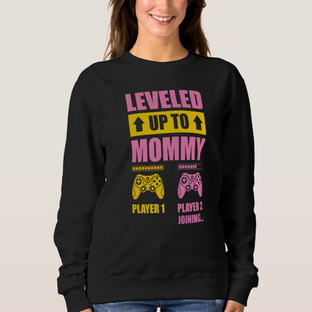 Mom Level Unlocked Gamer Pregnancy Soon To Be Fath T Shirt (Framsida)
