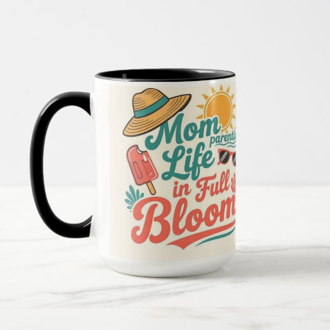 Mom Life in full bloom Cute Mama gift Mugg (Vänster)