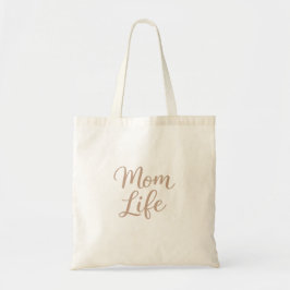 Mom Life Stylish Tote Bag Tygkasse