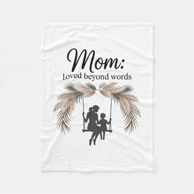 Mom Loved Beyond Words Fleecefilt (Framsidan)