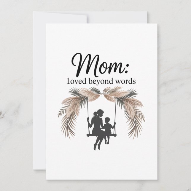 Mom Loved Beyond Words Inbjudningar (Framsida)
