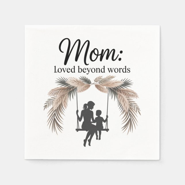 Mom Loved Beyond Words Pappersservett (Framsidan)