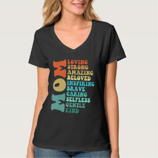Mom Loving Strong Amazing Beloved Inspiring Brave  T Shirt