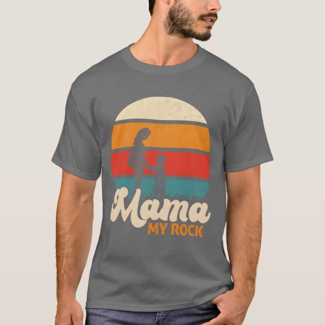Mom Mama My Rock funny T Shirt (Framsida)
