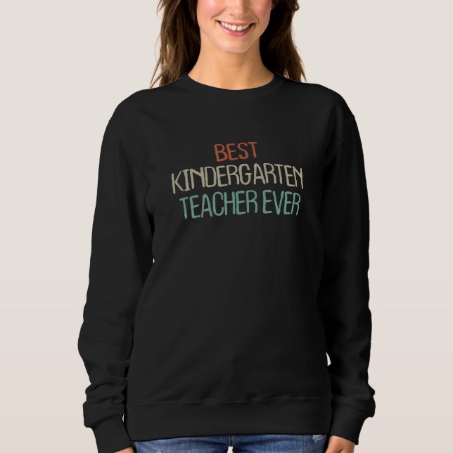 Mom Mama Retro  Best Kindergarten Teacher Ever T Shirt (Framsida)