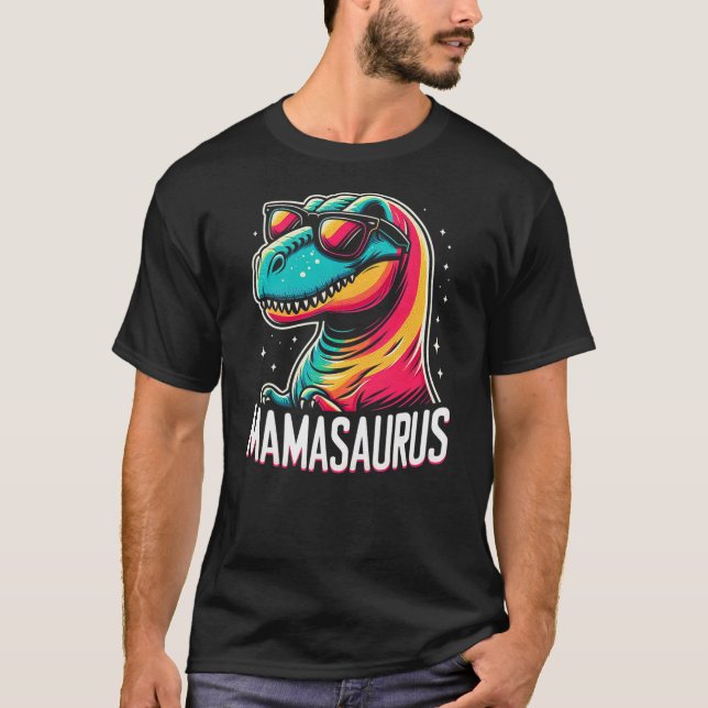 Mom Mamasaurus T Rex Dinosaur Birthday Dinosaur Mo T Shirt (Framsida)