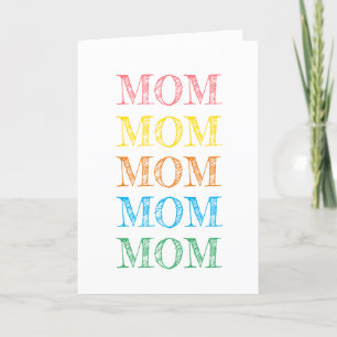 MOM Modern typografi regnbågsfärger DU ÄR BÄST Helgkort
