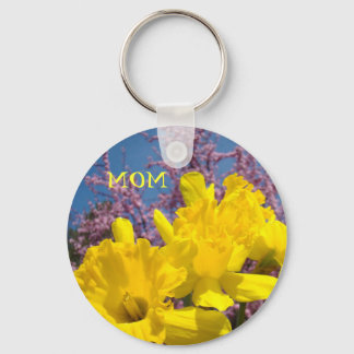 MOM nyckelringspresenter Gula Narcissblommor Blomm Nyckelring