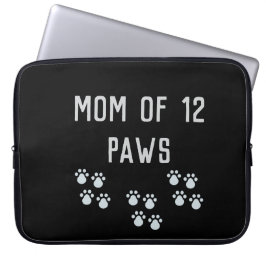 Mom of 12 paws laptop fodral