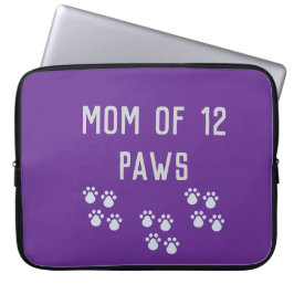 Mom of 12 paws laptop fodral