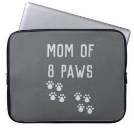 Mom of 8 paws laptop fodral