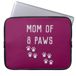 Mom of 8 paws laptop fodral