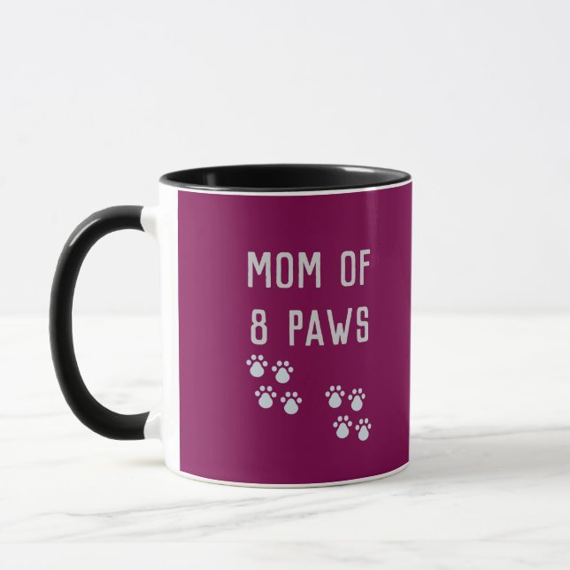 Mom of 8 paws mugg (Vänster)