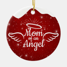 Mom of an Angel Golden Christian Christmas 👼🏻 🎄 Julgransprydnad Keramik