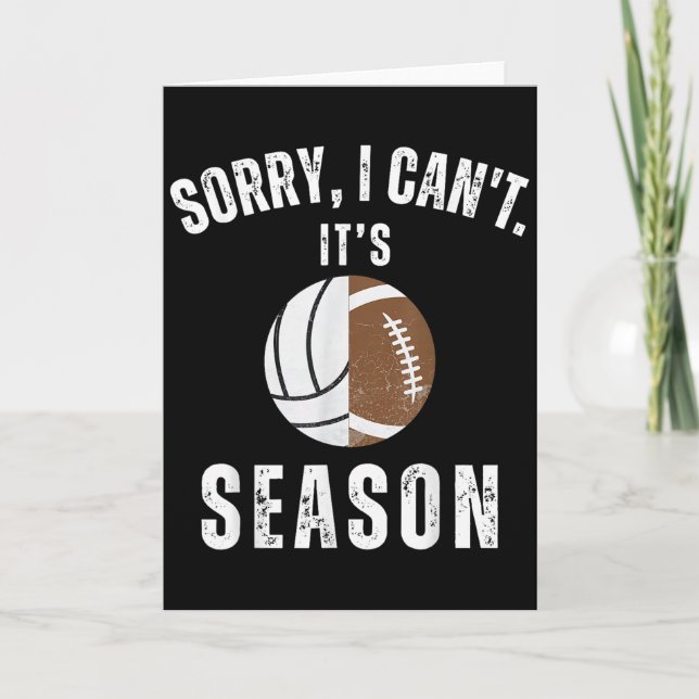 Mom Of Both Sorry I Can't It's Volleyball Football Kort (Framsida)