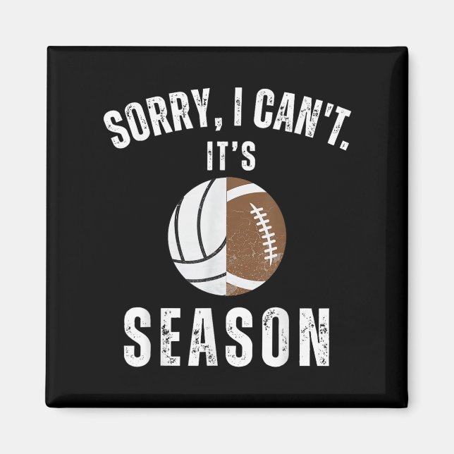 Mom Of Both Sorry I Can't It's Volleyball Football Magnet (Framsidan)