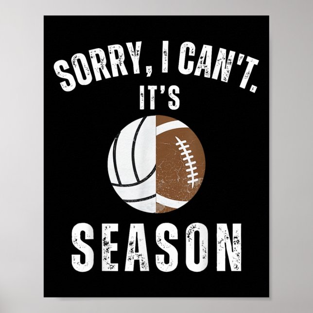 Mom Of Both Sorry I Can't It's Volleyball Football Poster (Framsidan)
